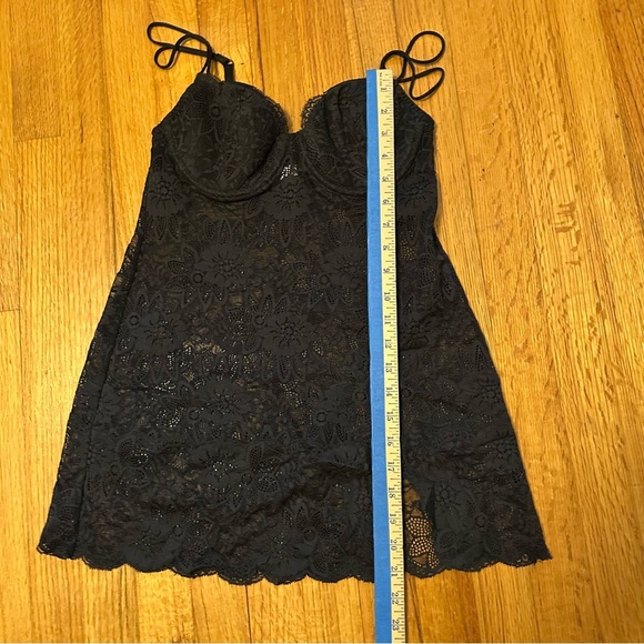 VICTORIA'S SECRET LACIE PUSH UP BODY LACE SLIP SUIT BRA DRESS Black 34C (j10 - Picture 4 of 14